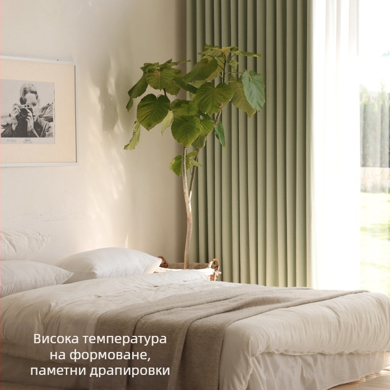 Двоустранни джасминови Chenille завеси, френски стил лукс, високо засенчване 71–99%, за дневна и спалня