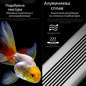 Аквариумна лампа Anxin Bao с дистанционно интелигентно управление, пълен спектър, превключване на сцени