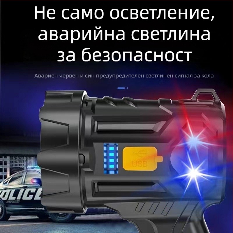 Фенер за къмпинг: ултраярка LED светлина, слънчево зареждане и ръчно задвижване, 20W, 4200 mAh, обхват над 500 м