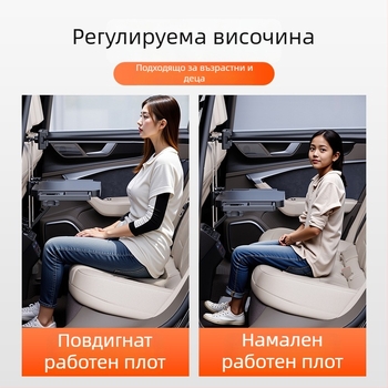 Автомобилен настолен плот за лаптоп и сгъваема масичка за задната седалка – многофункционален, сгъваем, пластмасов, щракващ монтаж, Shunwei, обща съвместимост