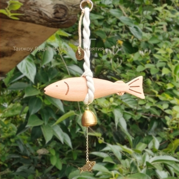 Дървен рибообразен стенен подвес за декорация, ръчна изработка, корейски стил, подходящ за подарък