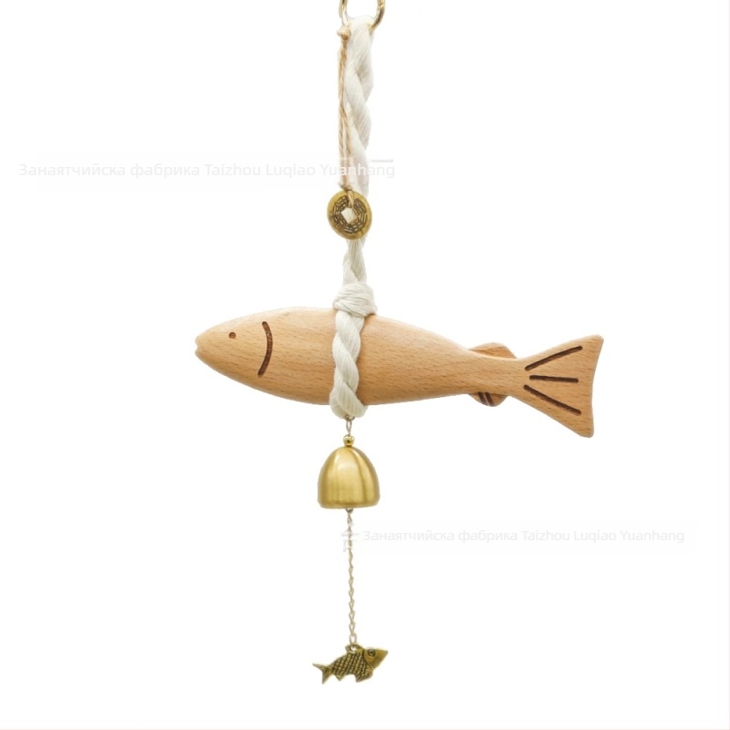 Дървен рибообразен стенен подвес за декорация, ръчна изработка, корейски стил, подходящ за подарък