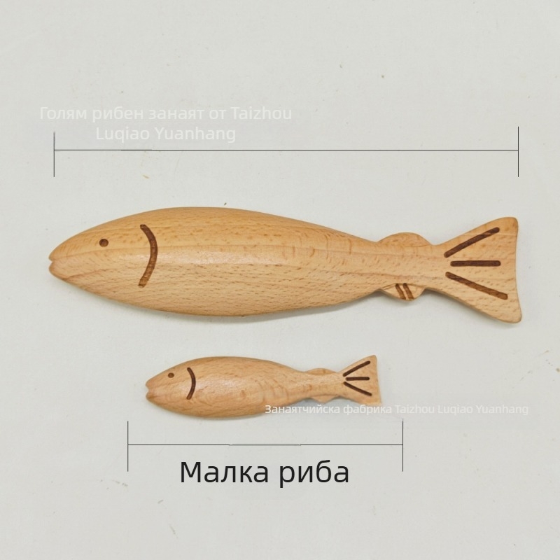 Дървен рибообразен стенен подвес за декорация, ръчна изработка, корейски стил, подходящ за подарък