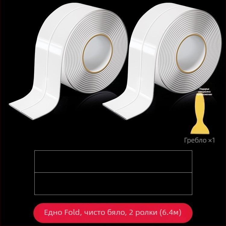 Водоустойчива лепенка за фуги на прозоречния перваз – прозрачен кант за балконски плочки, полиестер, 5+ броя, водоустойчив стенен стикер