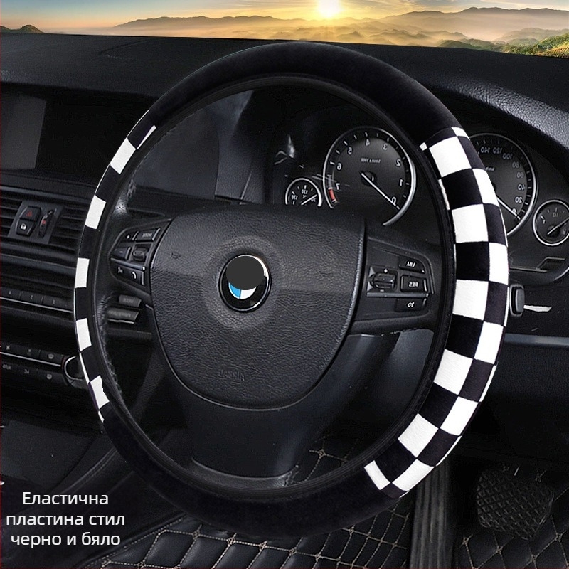 Покривка за волан, плюшена, универсален монтаж, оригинален стил, възможност за персонализирана обработка, Rongfeng