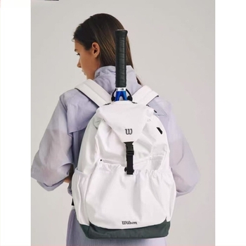 унисекс тенис раница за спорт на открито, канвас, извити презрамки, джоб за 14-инчов лаптоп