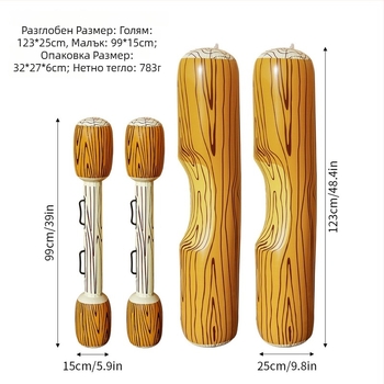 Плуващ PVC комплект за водни игри с дървесен модел, надуваема платформа, модел 123Li, възраст 15–35