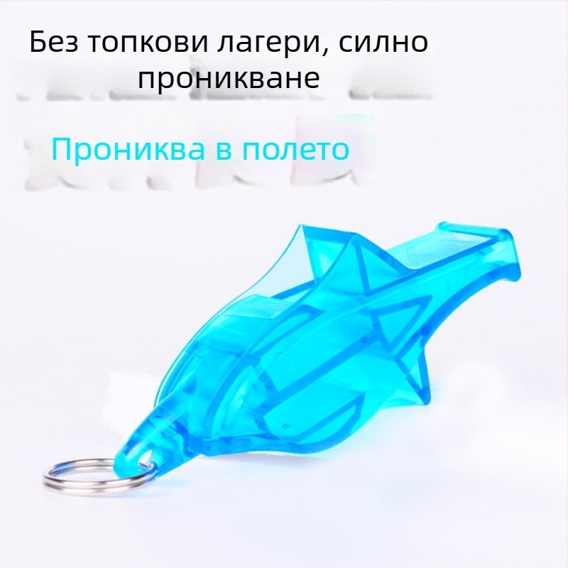 Делфинова свирка с високочестотен сигнал за спорт – ABS материал, опаковка 500 бр, печат на лого, категория: свирка, без персонализация