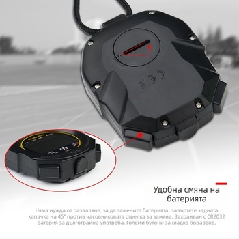 Електронен хронометър за лекоатлетика, PVC корпус, не водоустойчив, без функция за пауза, без антихлъзгаща повърхност