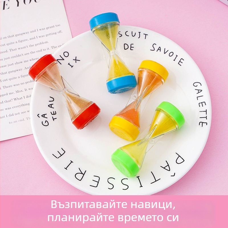 Пясъчен часовник-таймер играчка – карикатурен класически дизайн, стъклен материал, модерен минималистичен стил, окачваща украса, подходящ за подарък