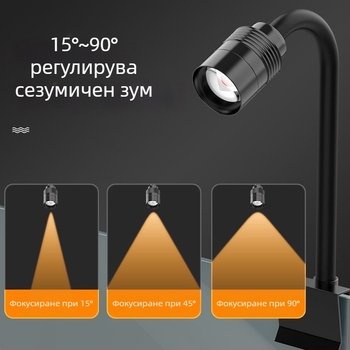 Мини аквариумен LED прожектор за аквариум, регулируем зум, 3W, PC, 0104-H прожектор, 200 g