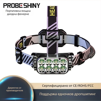 LED челна лампа, алуминиева сплав, USB зареждане, 1200 mAh, 10W, обхват над 500 м