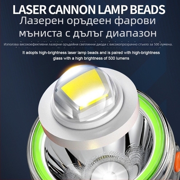 Челна лампа за къмпинг на открито с LED, 5W, 4800mAh, алуминиева сплав, водоустойчива