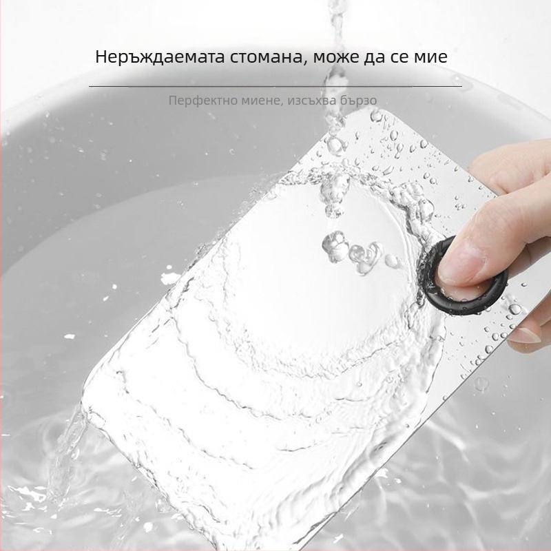 Квадратна палитра за грим – неръждаема стомана, комплект от 2 части, инструмент за лице