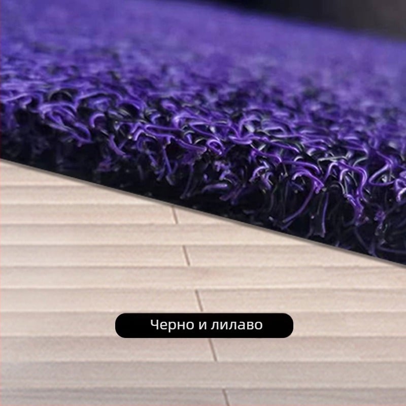 PVC подова подложка с копринено кръгово тъкане, квадратна форма, едноцветна, подходяща за прахосмукачка