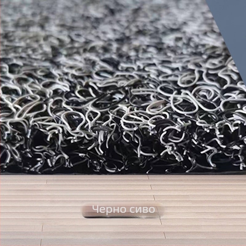 PVC подова подложка с копринено кръгово тъкане, квадратна форма, едноцветна, подходяща за прахосмукачка