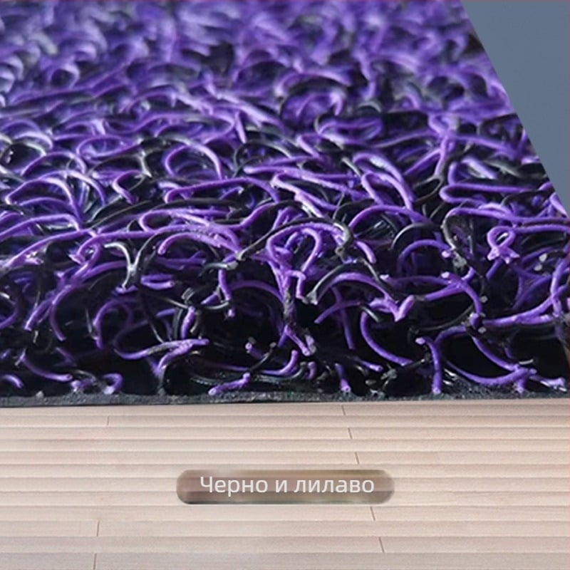 PVC подова подложка с копринено кръгово тъкане, квадратна форма, едноцветна, подходяща за прахосмукачка