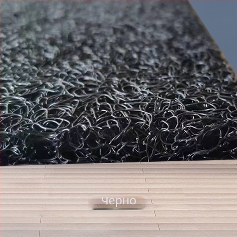 PVC подова подложка с копринено кръгово тъкане, квадратна форма, едноцветна, подходяща за прахосмукачка