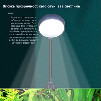Клип-он аквариумно осветление за риби и водни растения, водоустойчиво, 3W, PC корпус, Water Dance World