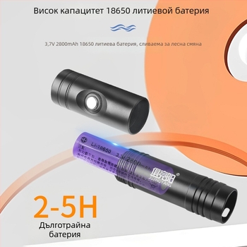 Дайвинг фенер LED ултраярък, водоустойчив, презареждаем, за дълбоки гмуркания и използване на суша и море