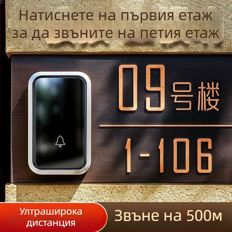 Безжичен видеодомофон за дома: ултра дълъг обхват, силен звън, водоустойчив дизайн, дистанционно управление за повикване на възрастни