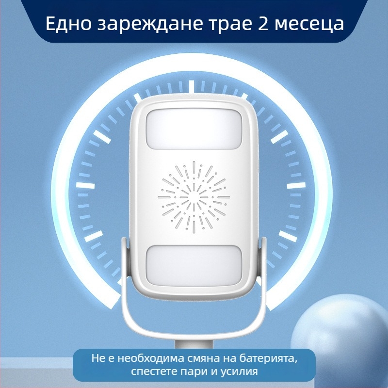 Индукционен звънец за вход с двупосочно приветствие, DH808 модел, захранване: батерия/мрежа, 6V-9V, различни мелодии звънеца, консумация 0.5