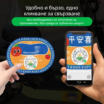 QR код стил отразителен стикер за временен паркинг за електрически автомобили и мотори