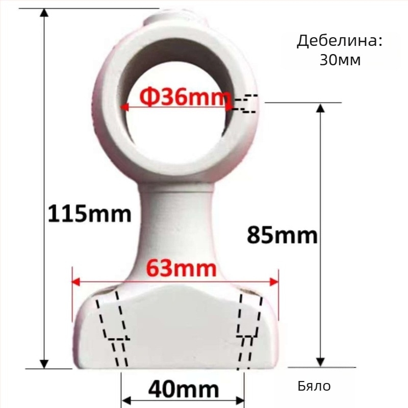Дървена основа за кронштейн на завесен прът с декоративна глава – единичен и двойен кронштейн, универсална съвместимост, модерен минималистичен стил