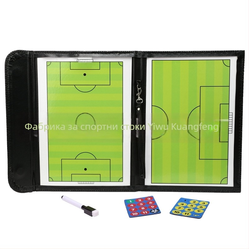 PU кожена сгъваема тактическа дъска за футбол и баскетбол с магнитни панели