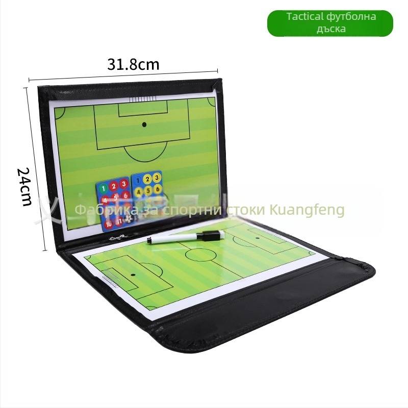 PU кожена сгъваема тактическа дъска за футбол и баскетбол с магнитни панели