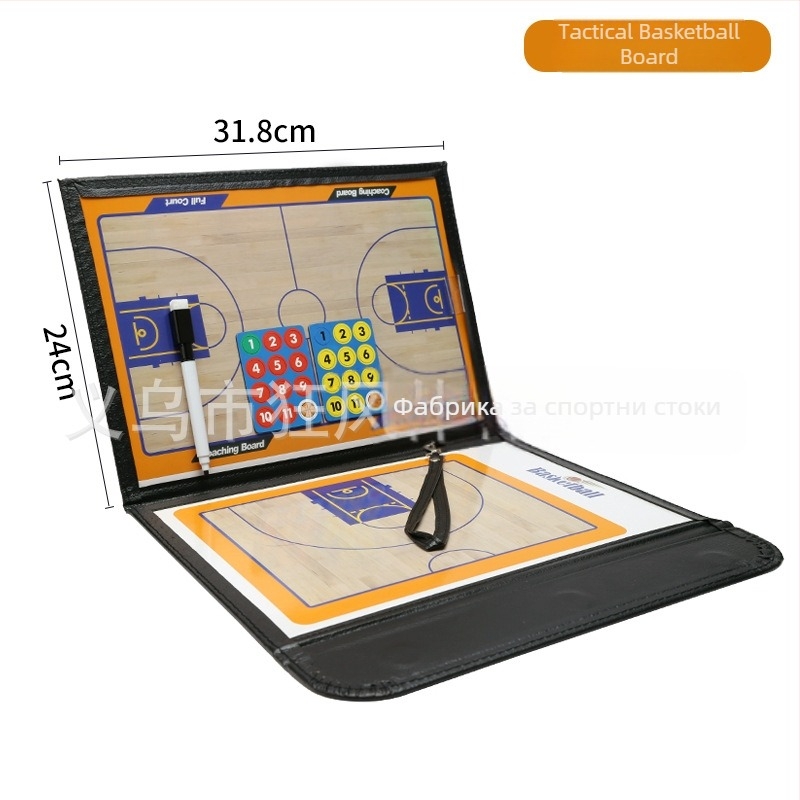 PU кожена сгъваема тактическа дъска за футбол и баскетбол с магнитни панели