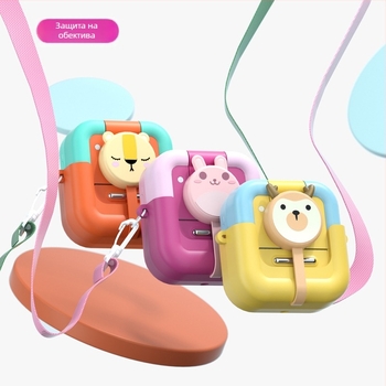 Полароид детска камера за моментално принтиране, модел M8, TF карта за съхранение, 4800W интерполирана резолюция, ABS+TPU корпус, 1200mAh батерия