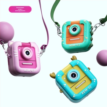 Полароид детска камера за моментално принтиране, модел M8, TF карта за съхранение, 4800W интерполирана резолюция, ABS+TPU корпус, 1200mAh батерия