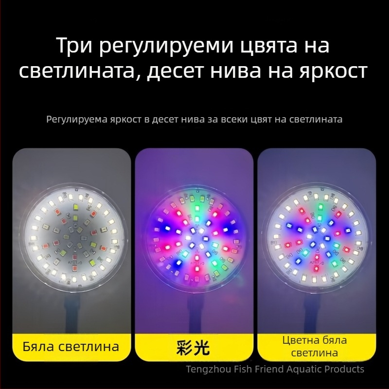 Аквариумна LED клип лампа Mai Bao, Mini Light Panel, пълен спектър, USB, 7W, 150 g