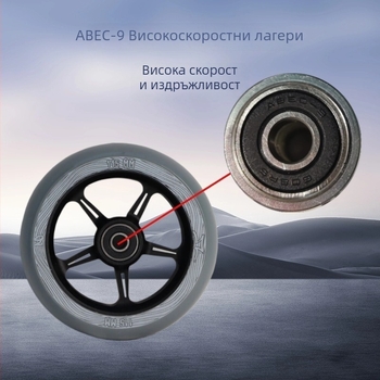 PU колело от алуминиева сплав, едноредово, за скейтборд, количка за пазаруване и инвалидна количка
