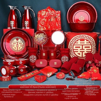 Сватбен чайен сервиз — марка Bemo, подаръчна кутия, за сватбено тържество, подходящ за подарък