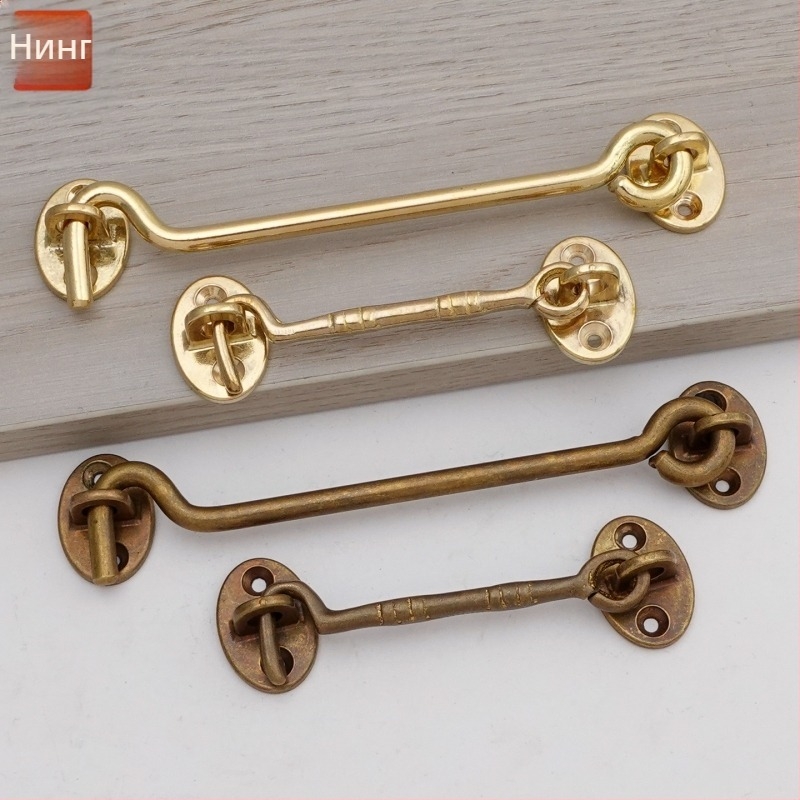 Месингова прозоречна закачалка, ветроустойчива, стил Нов китайски, полирана и старееща повърхност