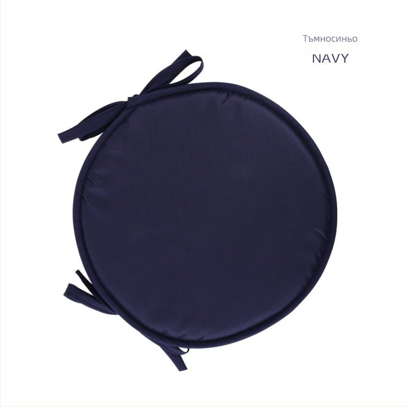 Удебелена кръгла текстилна подложка за стол, полиестер, еднотонна шарка, за ресторанти и офиси, модерен стил