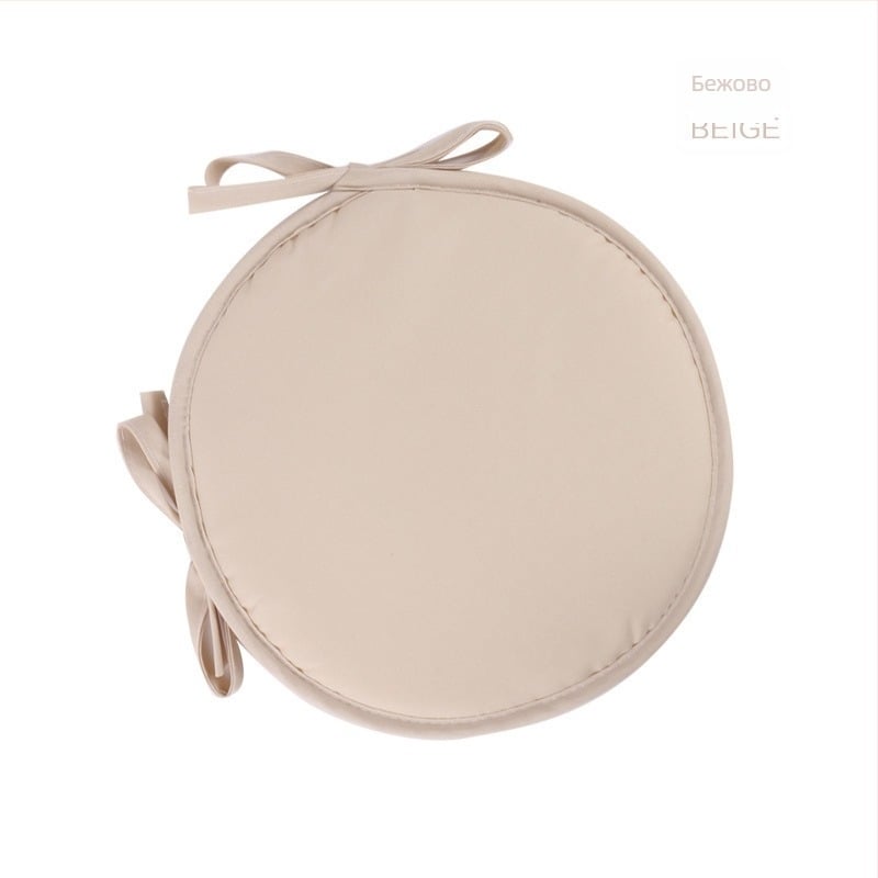 Удебелена кръгла текстилна подложка за стол, полиестер, еднотонна шарка, за ресторанти и офиси, модерен стил