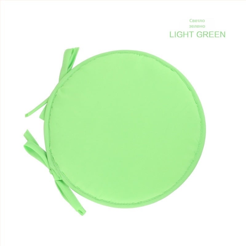 Удебелена кръгла текстилна подложка за стол, полиестер, еднотонна шарка, за ресторанти и офиси, модерен стил