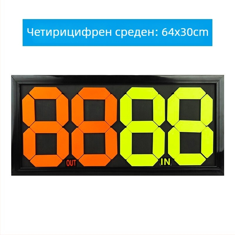 Карта за смяна на играчи с ръчно управление, двустранен дисплей, PVC материал, четири позиции