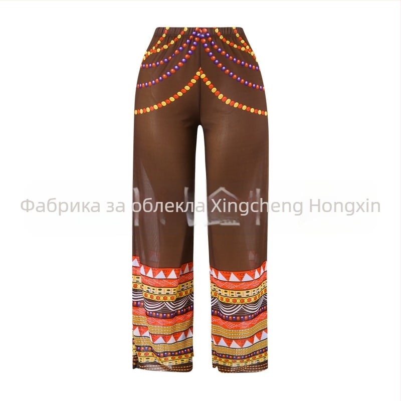 Дамски цял бански с дълги ръкави и мрежеста тъкан, флорален принт, бързосъхнещ полиестер 82%, подплънки в чашките