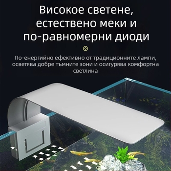 LED клип лампа за аквариум – тънка мини лампа за водни растения (Марка: Rong xingda; Произход: Китай; Функция: Осветление; Код на продукта: Clip light)