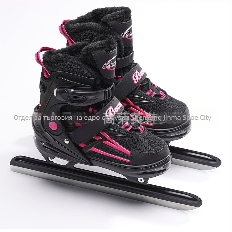 Кънки за лед - Горна част от найлонова мрежа, Неръждаема стомана лезвие, PE подметка, Дължина на лезвия 50 см, Марка Companion Wei