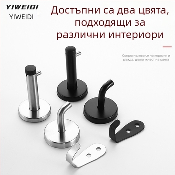 Закачалка за палта за преграда в обществена тоалетна, 304 неръждаема стомана, модел 304, повърхност: телена рисунка, модерен минимализъм