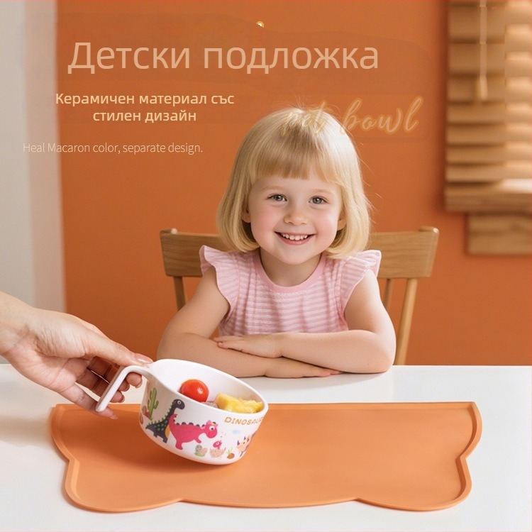 Силиконова котешка подложка за хранене за бебета, с неравна форма, скандинавски стил