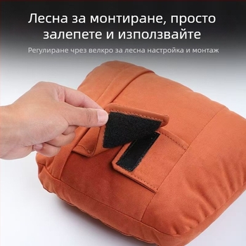 Автомобилна възглавничка за врата с опора за кръста, замш материал, минималистичен стил, универсална съвместимост, персонализиране: да