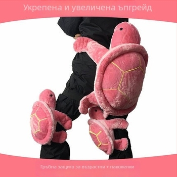 Комплект защита за ски с пухкав хип протектор и протектори за лакът, коляно и долен крак — полиестерно влакно; за ски; 10 броя