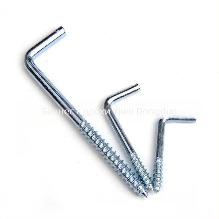 L-образна ъглова кука със винтово монтиране