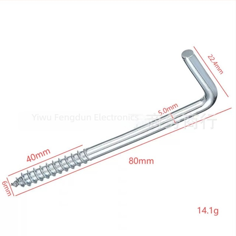 L-образна ъглова кука със винтово монтиране
